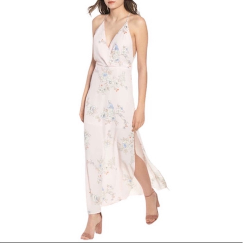 Lush Floral Maxi Dress - Cream